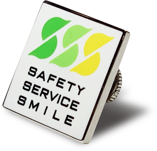 SAFETY SERVICE SMILEを表す社員章