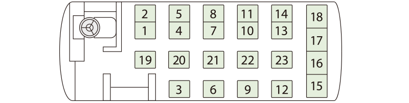 23席 座席図